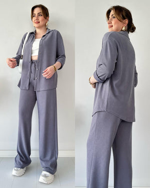 Imported Two Piece Suit Button Co-Ord Casual Set