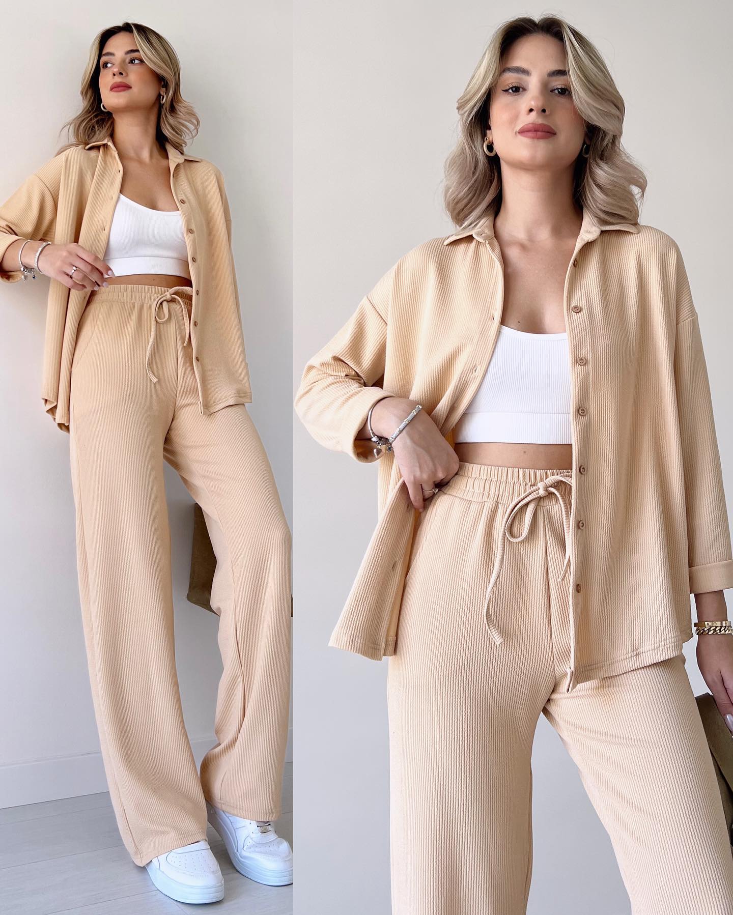 Imported Two Piece Suit Button Co-Ord Casual Set