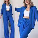 Imported Two Piece Suit Button Co-Ord Casual Set