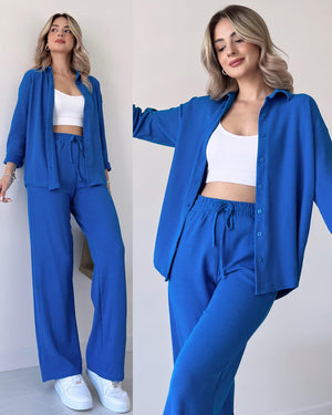 Imported Two Piece Suit Button Co-Ord Casual Set