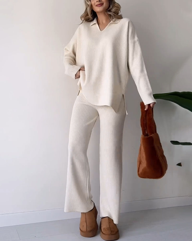 Imported CORIA - Casual knitted two-piece set