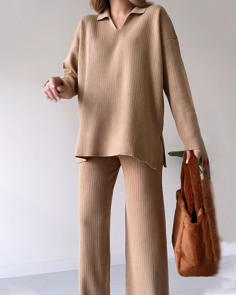 Imported CORIA - Casual knitted two-piece set